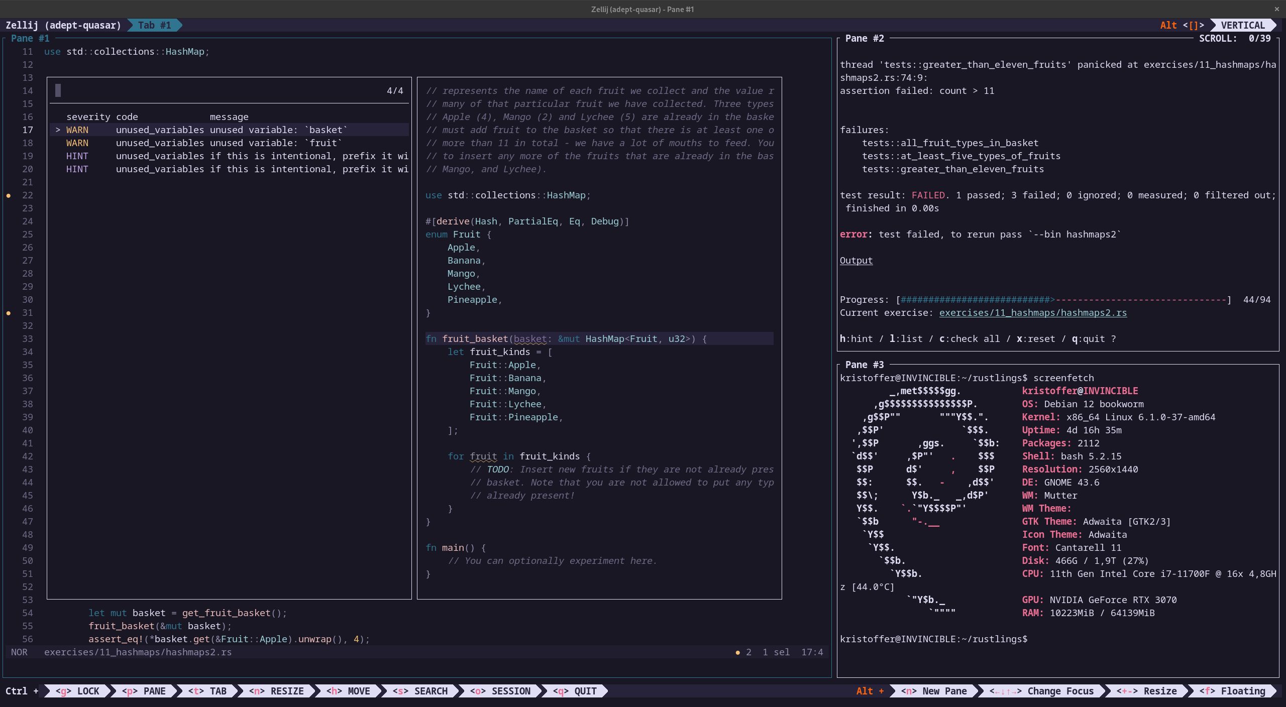 My Alacritty, Zellij, and Helix Development Setup